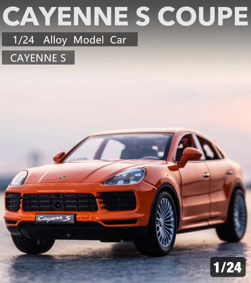 1:24 Porsche Cayenne S Turbo SUV Alloy Car Model Diecasts Metal Toy Car Model Simulation Sound Light Collection Kids Gift F384