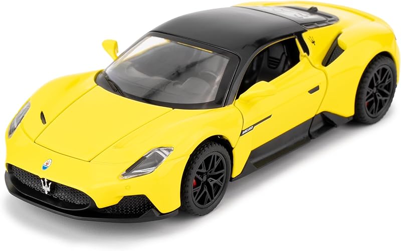 1/32 Maserati MC20 Alloy Model car, Model Toy with Pull Back Function, Toy car That Makes Sound and Bright Light, Model Toy for Collection, Gift for Kids (White)