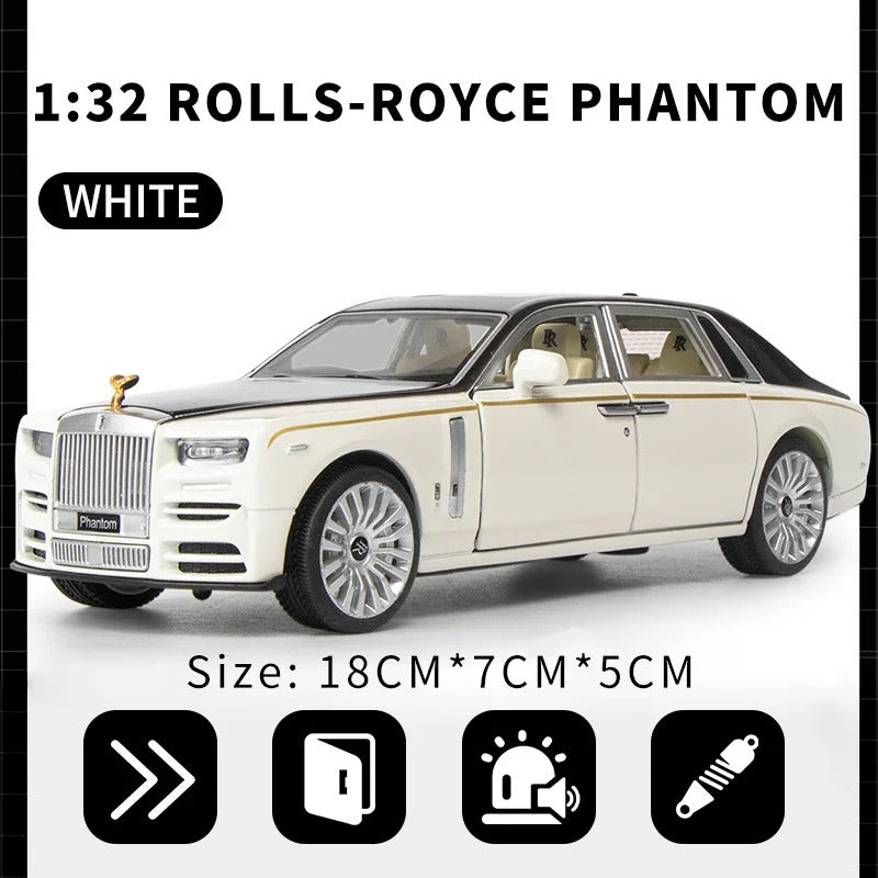 [CubeFun]1:32 Rolls-Royce Phantom Alloy Car Model Sound and Light Simulation Diecasts Metal Toy Collection Children Gifts