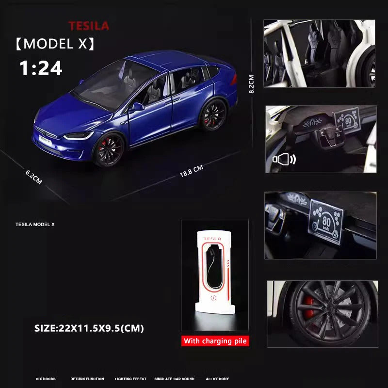 1:24 ModelX Alloy Car Model Simulation Sound And Light Pull Back Toy Car Metal Suv Electric Car Boys Collection Ornaments Gift