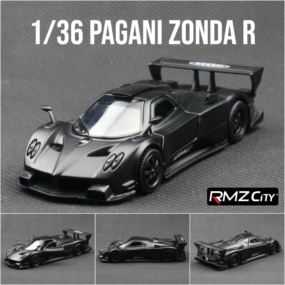 1/36 Pagani Zonda R Evolution Toy Car Model RMZ CiTY Diecast Racing Vehicle Miniature Pull Back Collection Gift For Children Boy