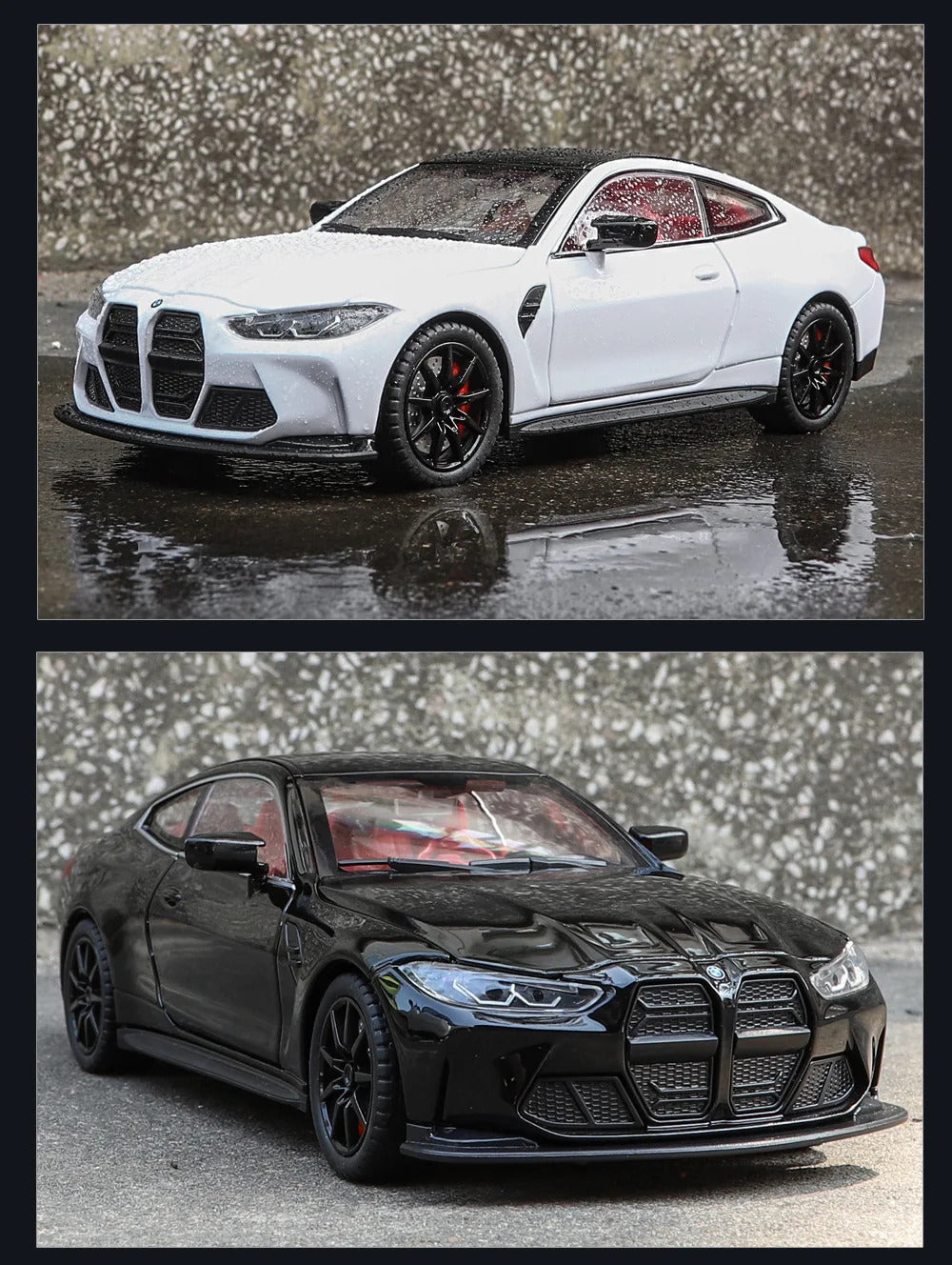 1:24 M4 G82 Coupe Alloy Sports Car Model Diecasts Metal Vehicles Car Model Simulation Sound Light Collection Chlidrens Toys Gift