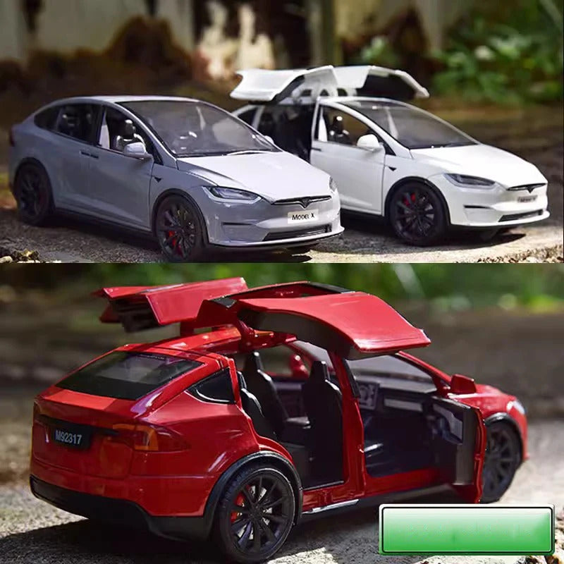 1:24 ModelX Alloy Car Model Simulation Sound And Light Pull Back Toy Car Metal Suv Electric Car Boys Collection Ornaments Gift