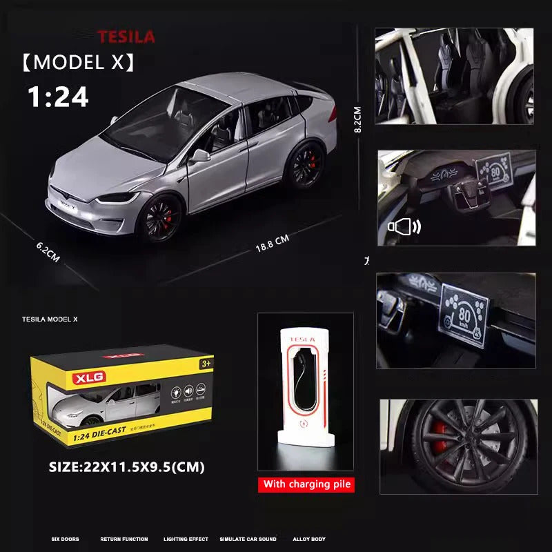 1:24 ModelX Alloy Car Model Simulation Sound And Light Pull Back Toy Car Metal Suv Electric Car Boys Collection Ornaments Gift
