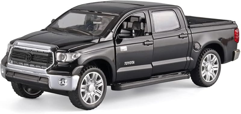 Toy Pickup Trucks for Boys 1/32 Tundra Diecast Cars Model，Zinc Alloy Toy Pickup Truck，with Sound and Light、Pull Back，Birthday Gifts for Kids Ages 3 Year and UP（White）