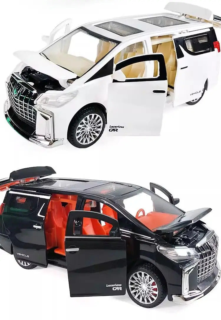 Children's Inertia Pull-back Car Toy with Lighting Sound Simulation Commercial Car Model Boy Gift Toy Car Kids Holiday Gift