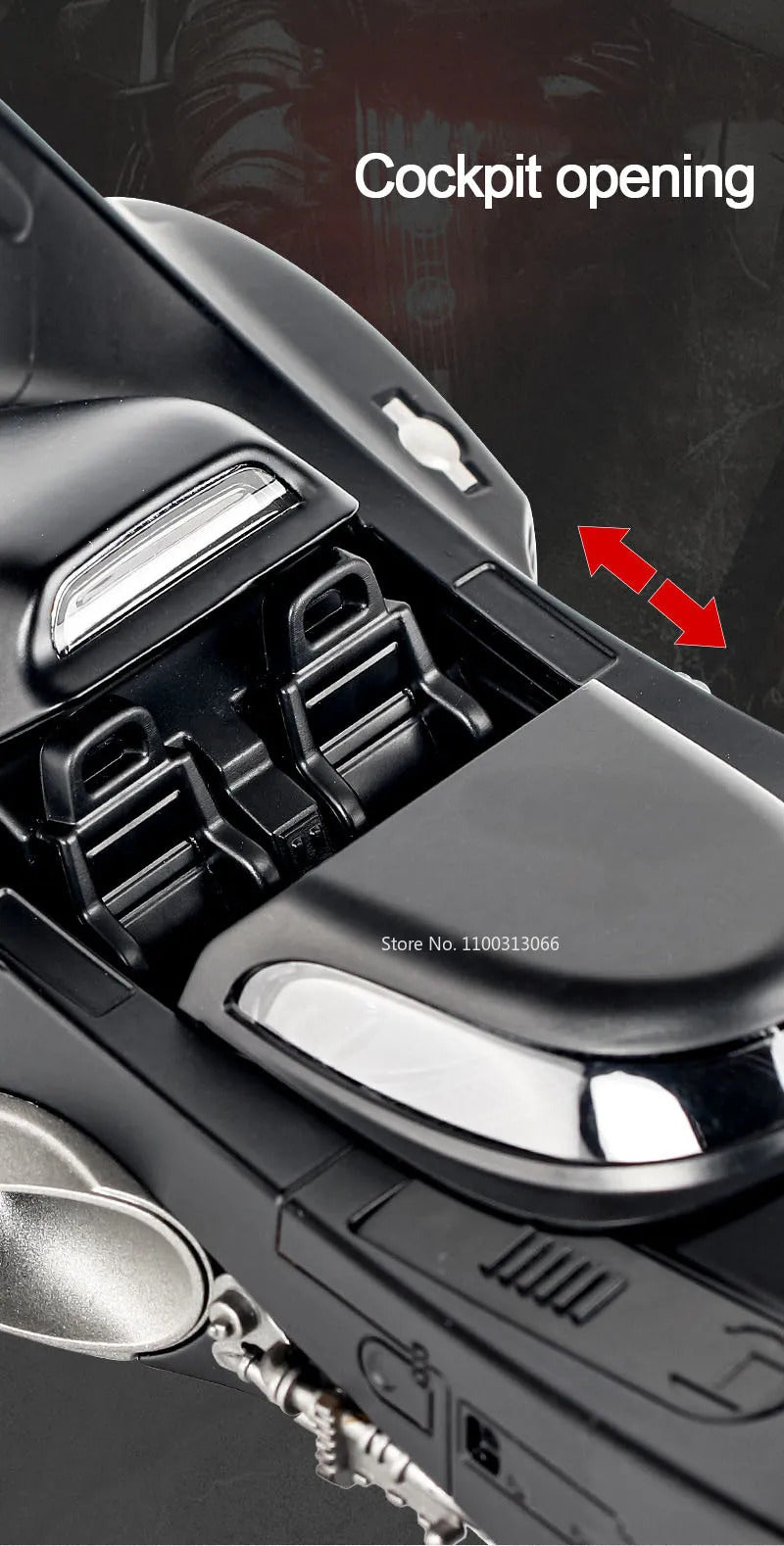 1/24 1989 Batmobile Alloy Car Model Simulation Metal Diecast Toys Vehicle Model with Light Sound Super Sport Car for Boys Gifts