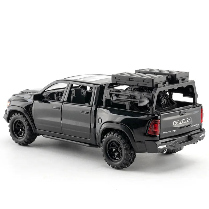Diecast 1:32 RAM 1000 TRX Mammoth Pickup Alloy Model Car Toy Metal Casting Sound and Light Car Toys For Children Vehicle Toy Set