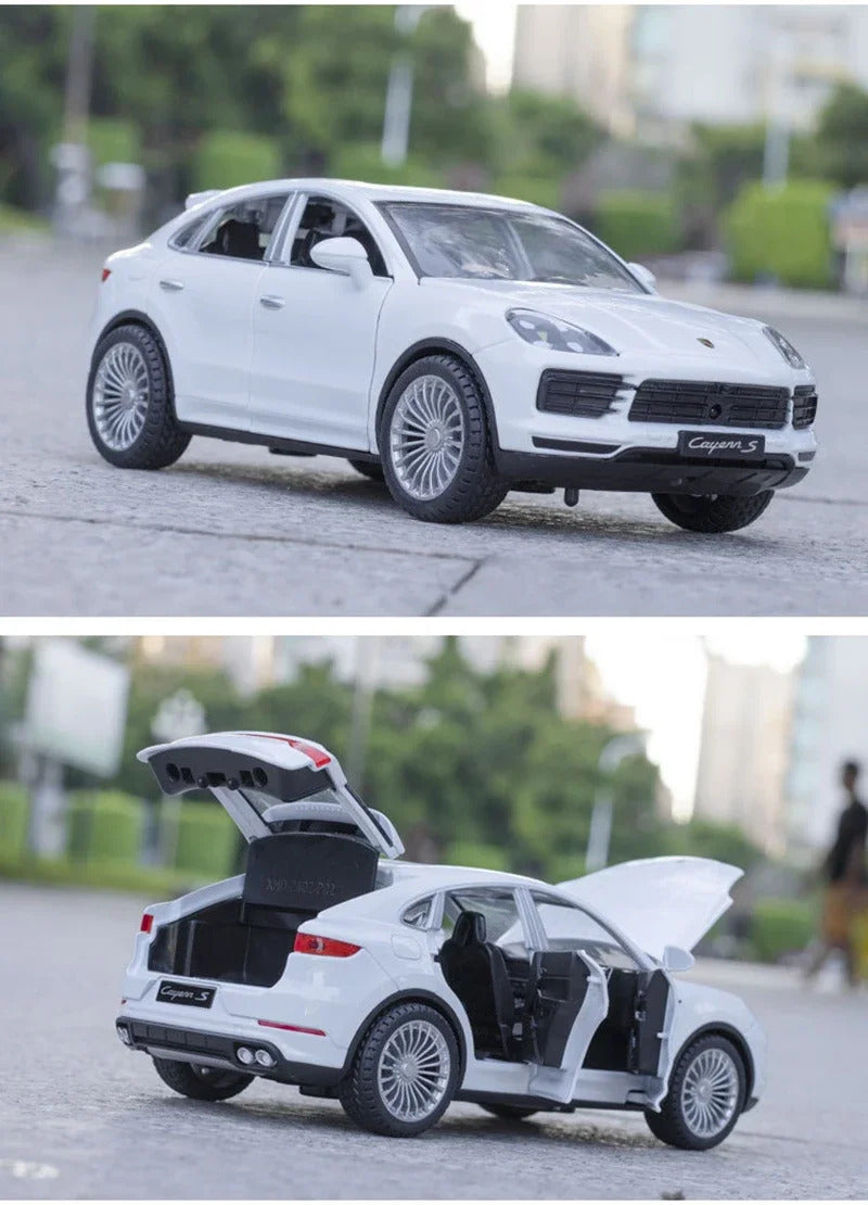 1:24 Porsche Cayenne S Turbo SUV Alloy Car Model Diecasts Metal Toy Car Model Simulation Sound Light Collection Kids Gift F384