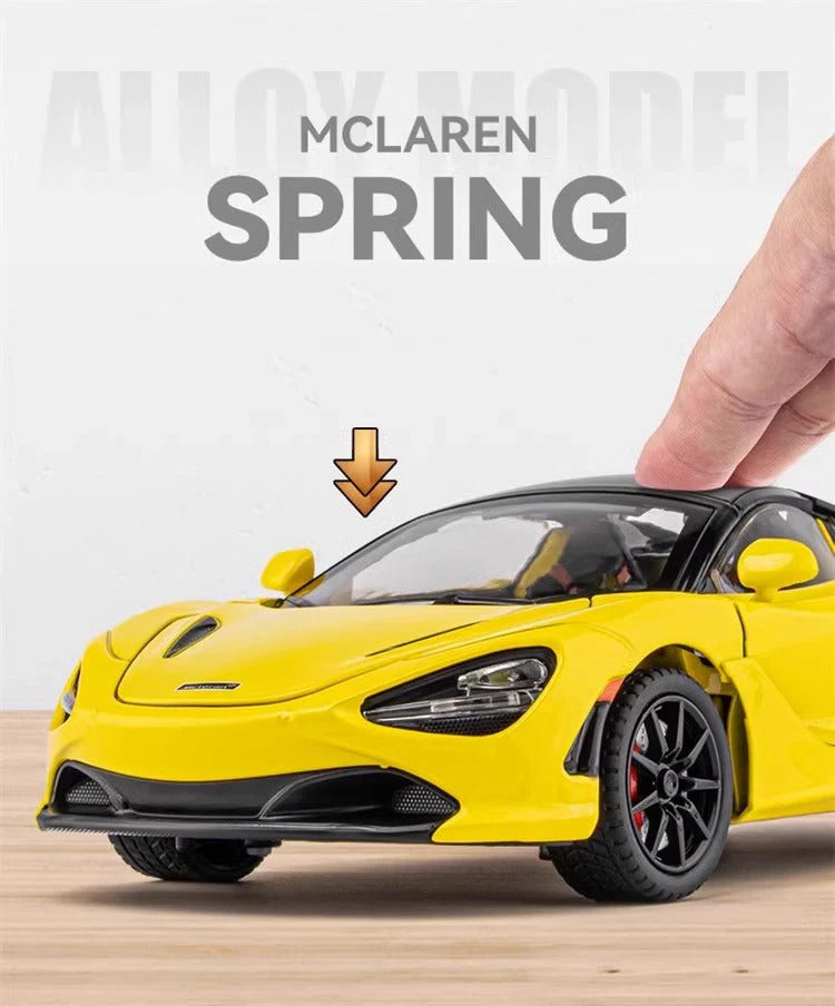 Mclaren 720s 1:24 Super Sportcar Sound & Light Miniatures Alloy Diecast Model Car Presents For Boyfriend Toys For Kid Gift Metal