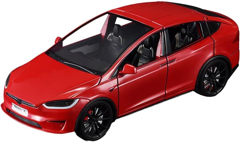 1/24 Model Y Toy Cars Alloy Diecast Model Car, Pull Back Model Y Model Car with Light, Big Model Y Diecast Car Model Toy Suitable for Kids Adults Birthday Gift (White)