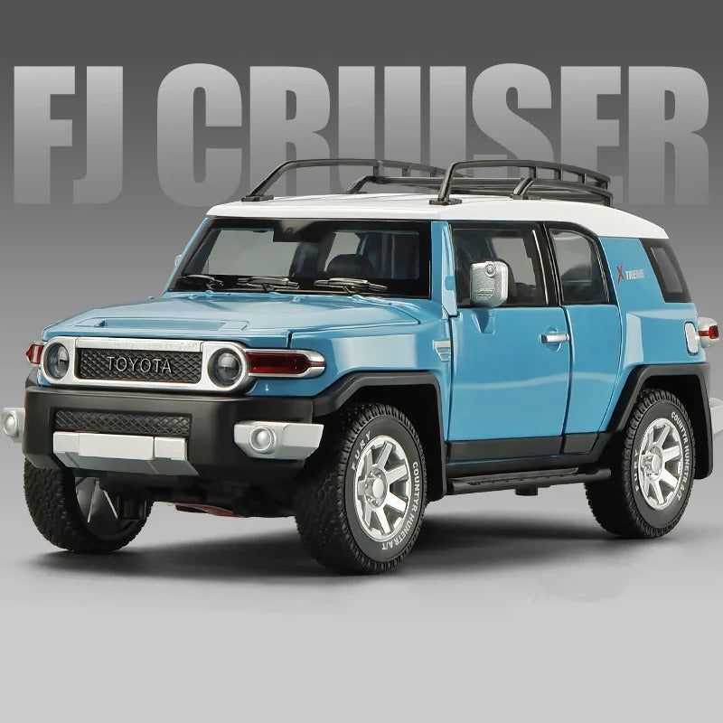1:24 TOYOTA FJ Cruiser Alloy Car Model Diecast & Toy Metal Off-road Vehicles Car Model Simulation Sound and Light Childrens Gift