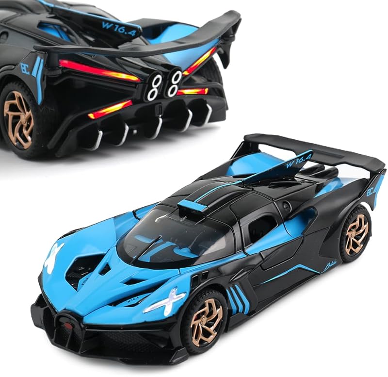 Diecast Toy Car McLaren 720S Sports Car Model,Zinc Alloy Simulation Casting Pull Back Vehicles,1:32 Scale Mini Supercar Toys with Lights and Music for Toddlers Kids Children Gift (720S-Green)