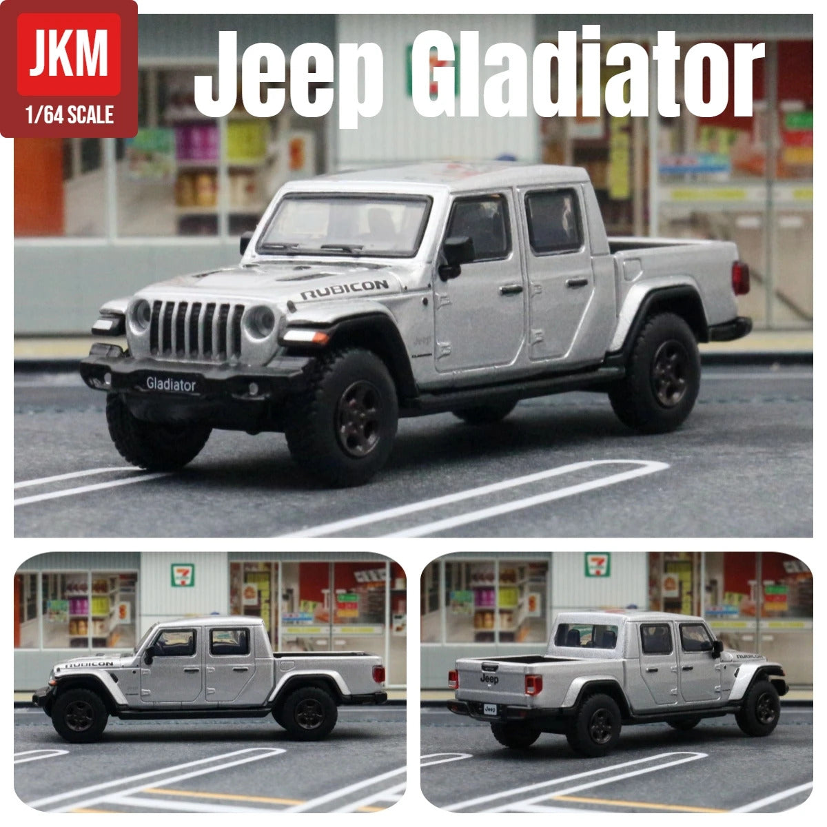 1/64 Jeep Grand Cherokee Sahara Gladiator Pickup Truck Toy Car Model JKM 1:64 Diecast Miniature Suitable For HotWheels MiniGT