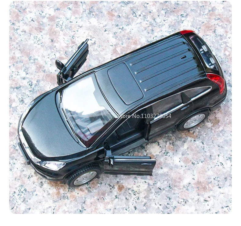 1/32 Honda CRV Toys Car Model Alloy Diecasts Metal Simulation Collection Vehicles With Sound Light Pull Back Boys Toy Kids Gifts