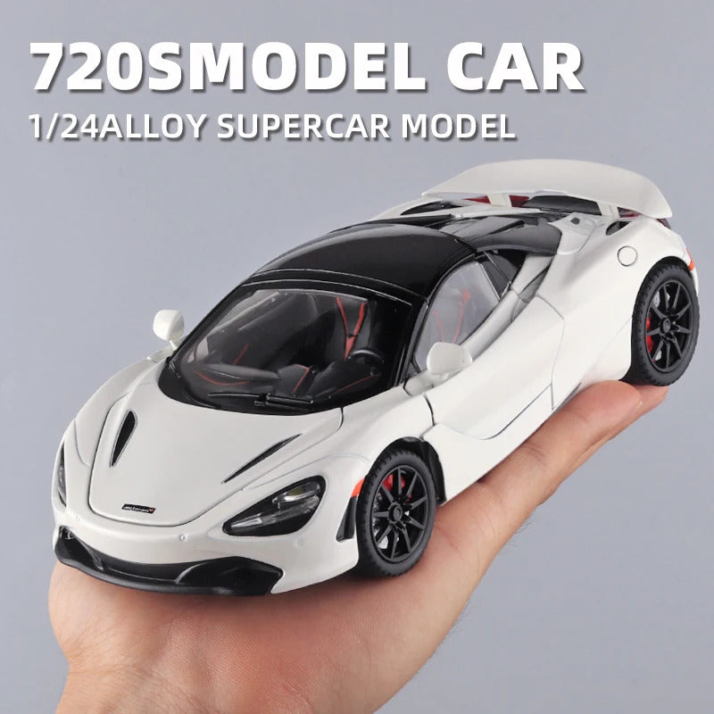 Mclaren 720s 1:24 Super Sportcar Sound & Light Miniatures Alloy Diecast Model Car Presents For Boyfriend Toys For Kid Gift Metal