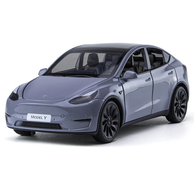 1:24 Model Y Alloy Car Model Simulation Sound And Light Pull Back Toy Car Metal Suv Electric Car Boys Collection Ornaments Gift