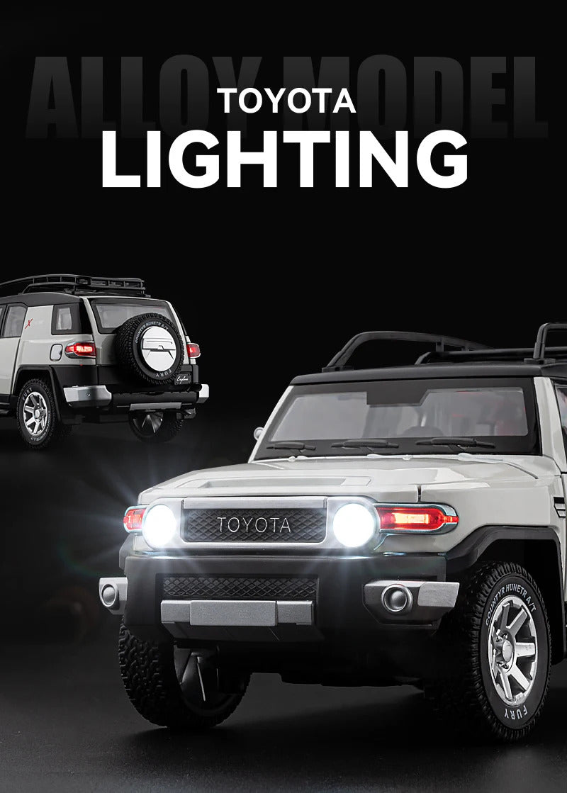1:24 TOYOTA FJ Cruiser Alloy Car Model Diecast & Toy Metal Off-road Vehicles Car Model Simulation Sound and Light Childrens Gift