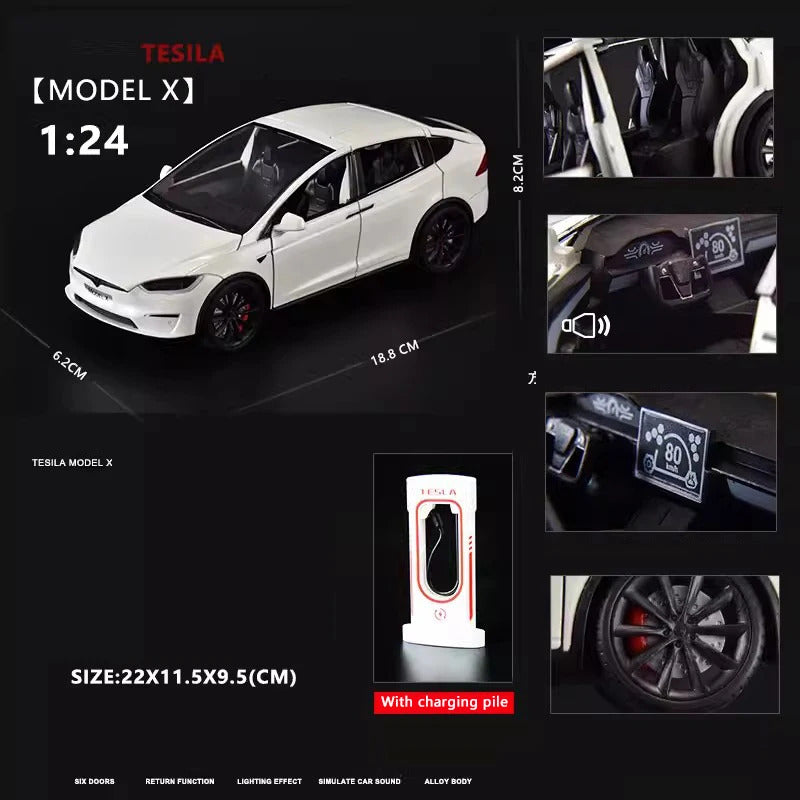 1:24 ModelX Alloy Car Model Simulation Sound And Light Pull Back Toy Car Metal Suv Electric Car Boys Collection Ornaments Gift