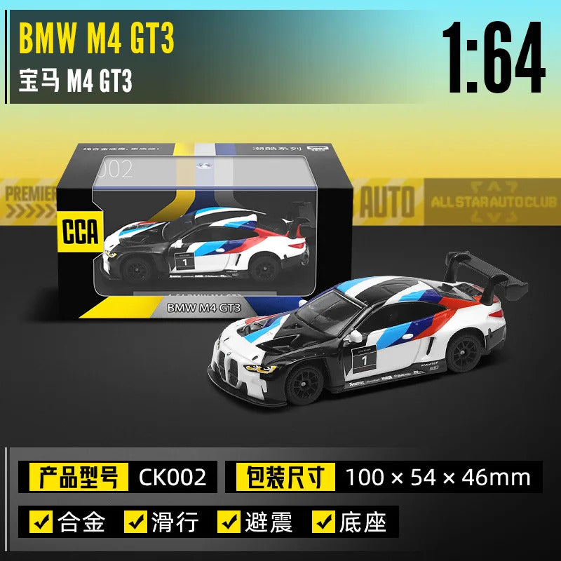 1:64 BMW M4 GT3 Beetle Alloy Sports Car Model Diecasts Metal Toy Track Racing Vehicles Car Model Simulation Collection kids Gift