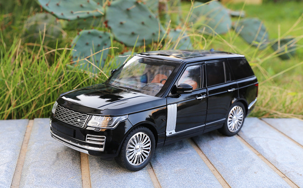1/18 Scale Compatible for Land Rover Model Car，Zinc Alloy Pull Back Toy Diecast Car with Sound and Light，SUV Off-Road Vehicle，Children's Toy car ，Gifts for Boys and Girls Black