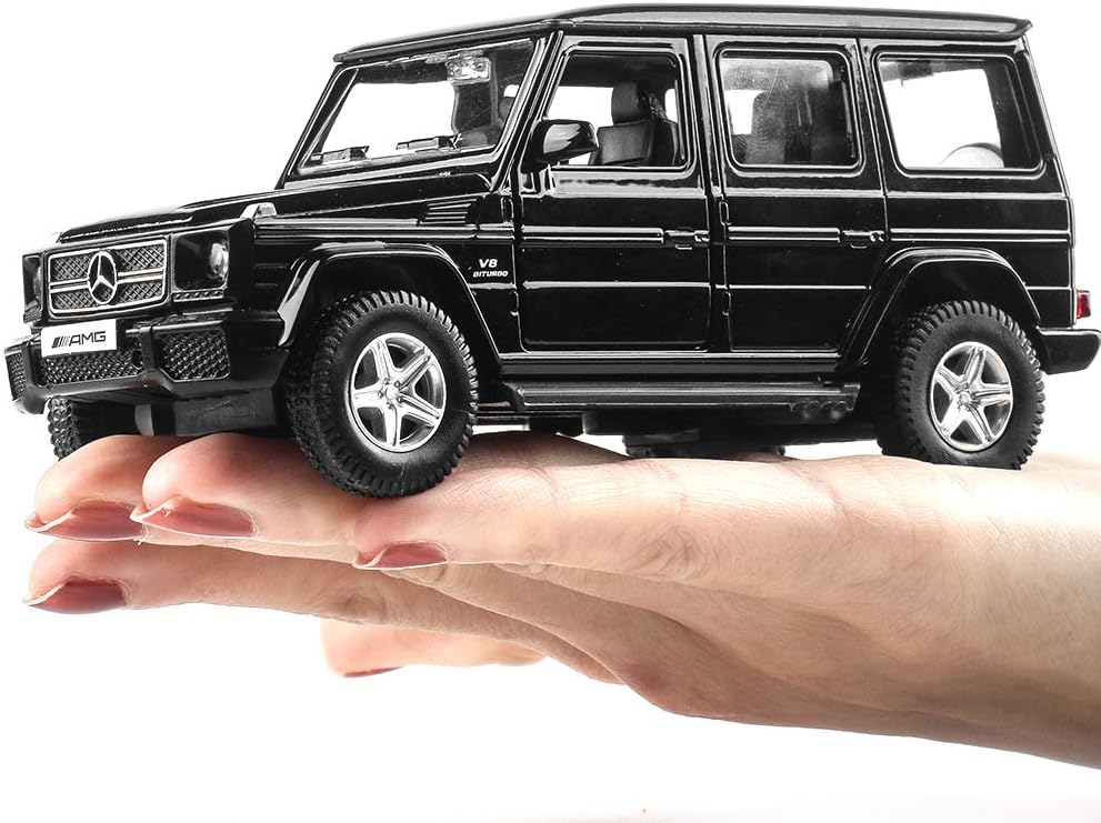 1/36 Scale G63 Casting Car Model, Zinc Alloy G Wagon Toy Car for Kids, Pull Back Vehicles Toy Car for Toddlers Kids Boys Girls Gift (Black)