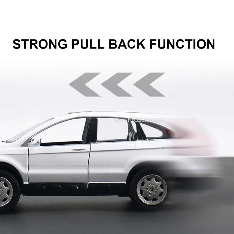 1/32 Honda CRV Toys Car Model Alloy Diecasts Metal Simulation Collection Vehicles With Sound Light Pull Back Boys Toy Kids Gifts