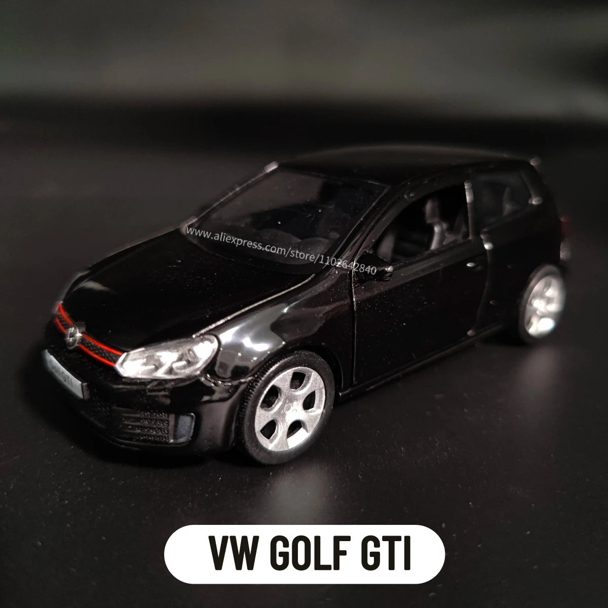 1:36 Car Model VW Golf GTI Scale Metal Diecast Replica Home Office Miniature Art Vehicle Interior Decoration Kid Boy Toy
