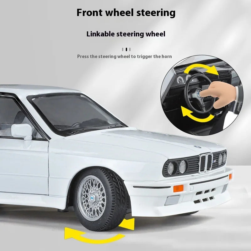 1/24 BMW M3 1988 Street Car Diecast Alloy Metal Model Car Collection Hobbies Decorative Ornament Gift Box For Boyfriend Present