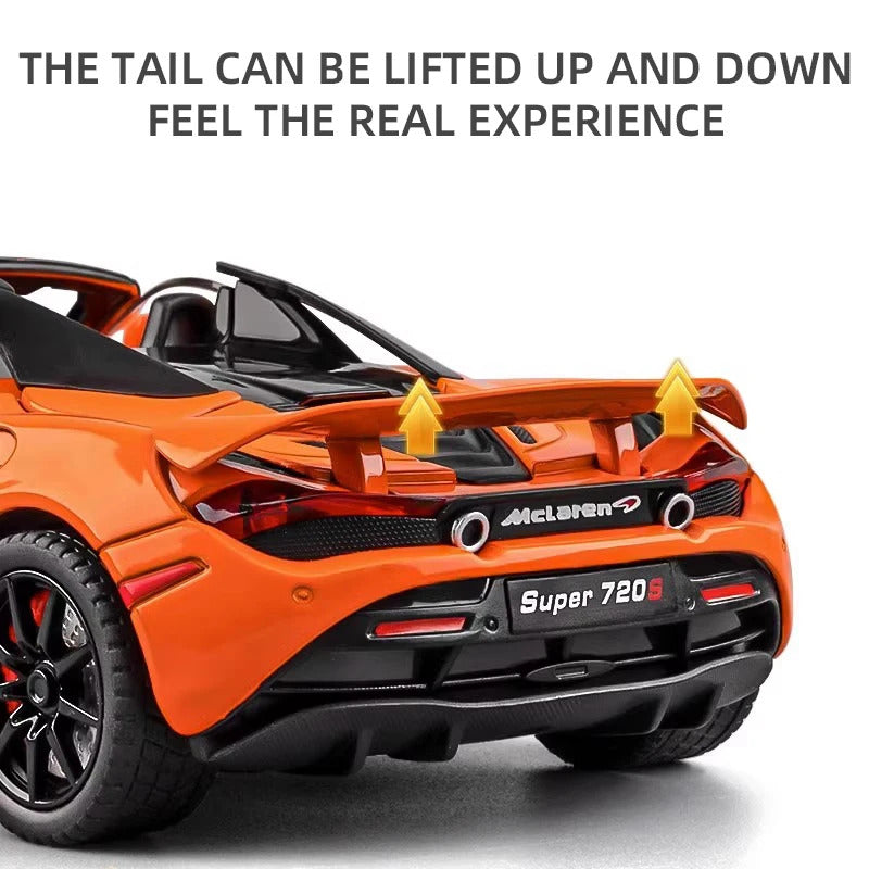 Mclaren 720s 1:24 Super Sportcar Sound & Light Miniatures Alloy Diecast Model Car Presents For Boyfriend Toys For Kid Gift Metal
