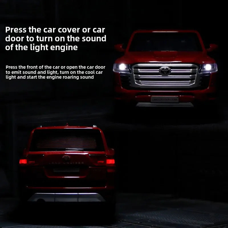 [CubeFun]1:32 Toyota Land Cruiser LC300 Alloy Car Model SUV Diecast Metal Sound Light High Simulation Collection Gifts Toys
