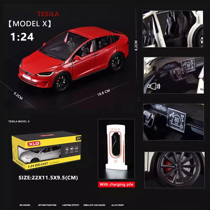1:24 ModelX Alloy Car Model Simulation Sound And Light Pull Back Toy Car Metal Suv Electric Car Boys Collection Ornaments Gift