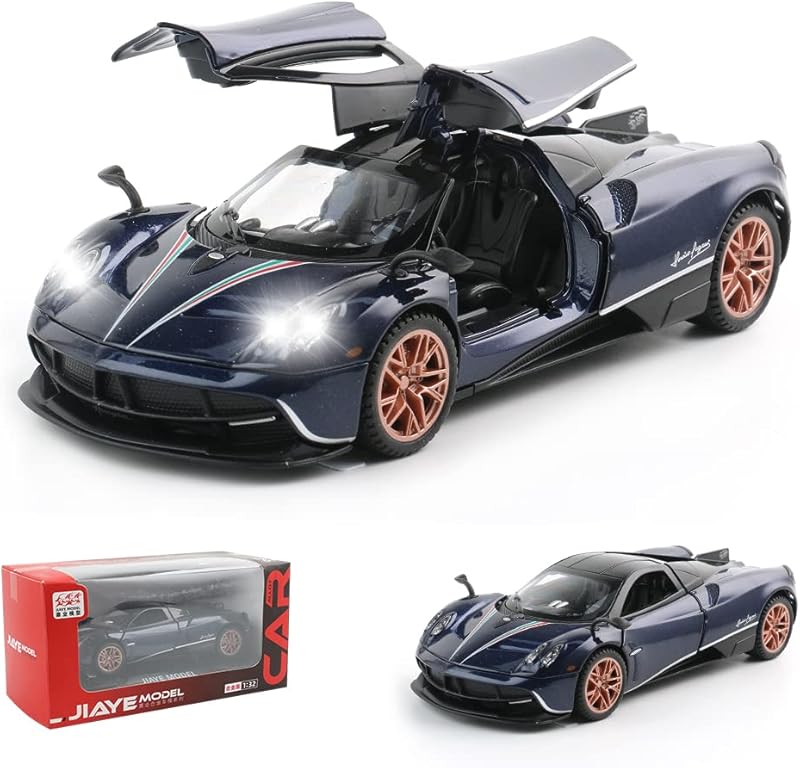 Diecast Toy Car McLaren 720S Sports Car Model,Zinc Alloy Simulation Casting Pull Back Vehicles,1:32 Scale Mini Supercar Toys with Lights and Music for Toddlers Kids Children Gift (720S-Green)