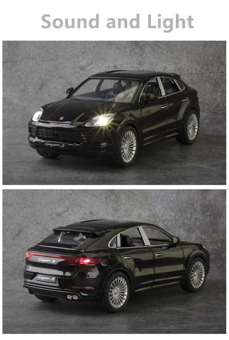 1:24 Porsche Cayenne S Turbo SUV Alloy Car Model Diecasts Metal Toy Car Model Simulation Sound Light Collection Kids Gift F384
