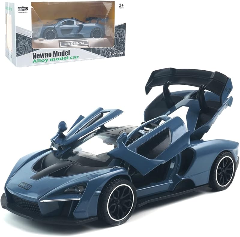 Diecast Toy Car McLaren 720S Sports Car Model,Zinc Alloy Simulation Casting Pull Back Vehicles,1:32 Scale Mini Supercar Toys with Lights and Music for Toddlers Kids Children Gift (720S-Green)