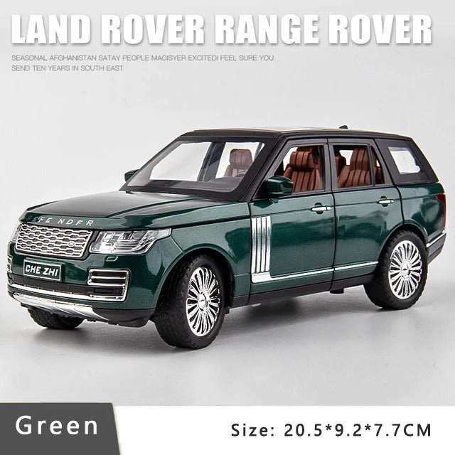 New 1:24 Range Rover Sport Alloy Car Model Simulation Sound And Light Pull Back Toy Car Metal Suv Boys Collection Ornaments Gift