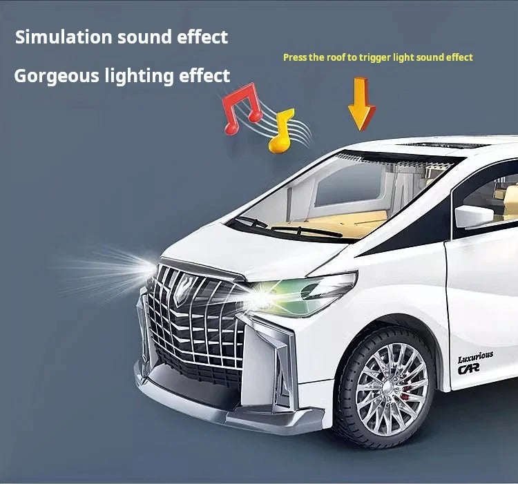Children's Inertia Pull-back Car Toy with Lighting Sound Simulation Commercial Car Model Boy Gift Toy Car Kids Holiday Gift
