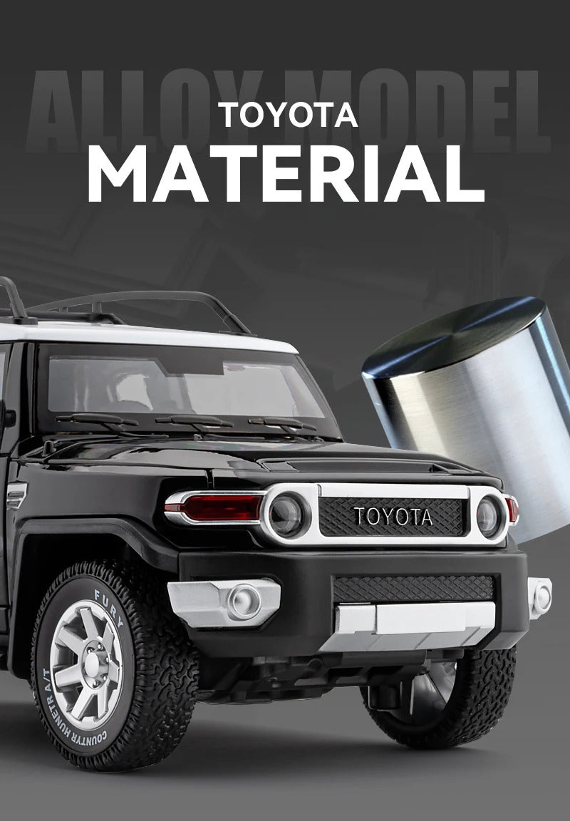 1:24 TOYOTA FJ Cruiser Alloy Car Model Diecast & Toy Metal Off-road Vehicles Car Model Simulation Sound and Light Childrens Gift