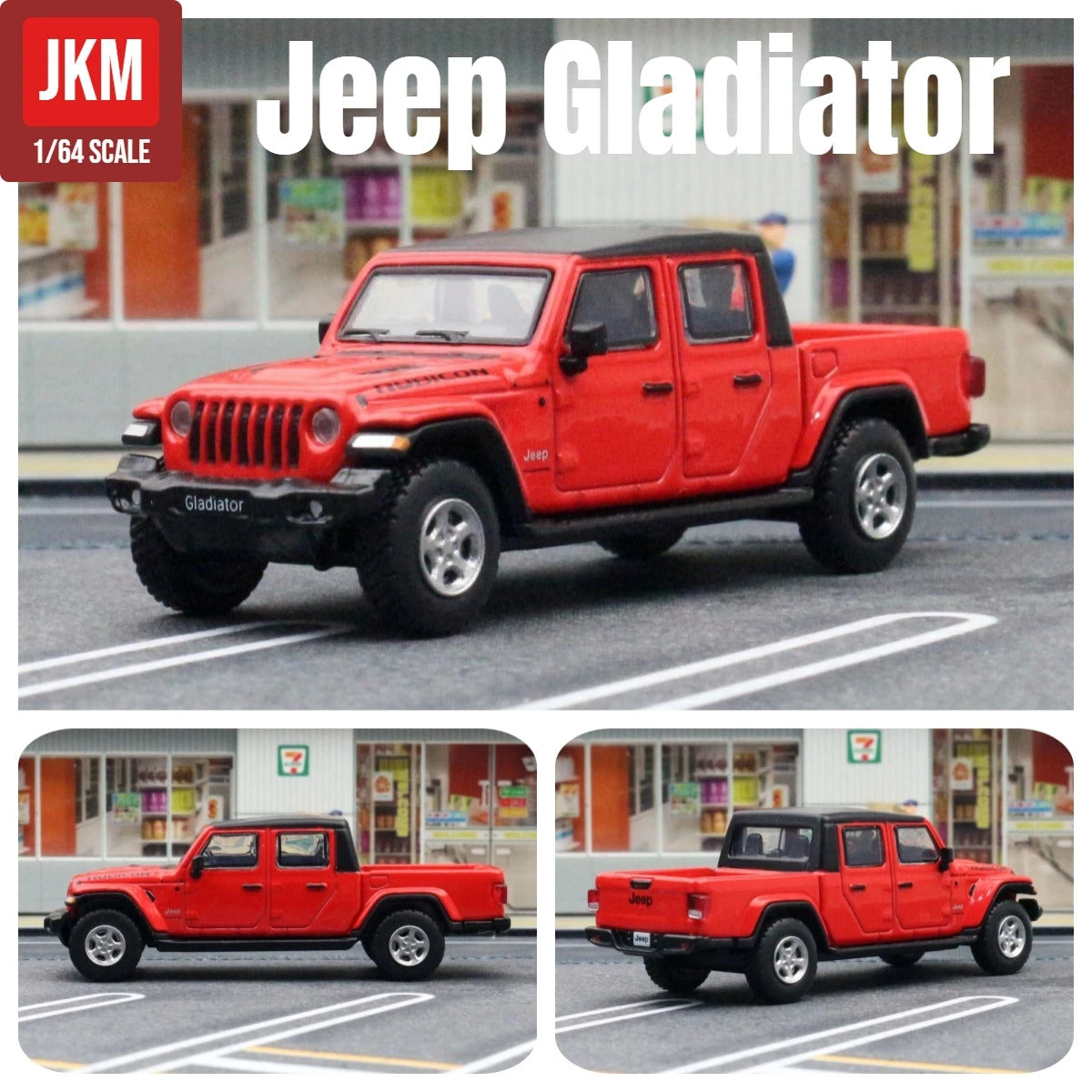 1/64 Jeep Grand Cherokee Sahara Gladiator Pickup Truck Toy Car Model JKM 1:64 Diecast Miniature Suitable For HotWheels MiniGT