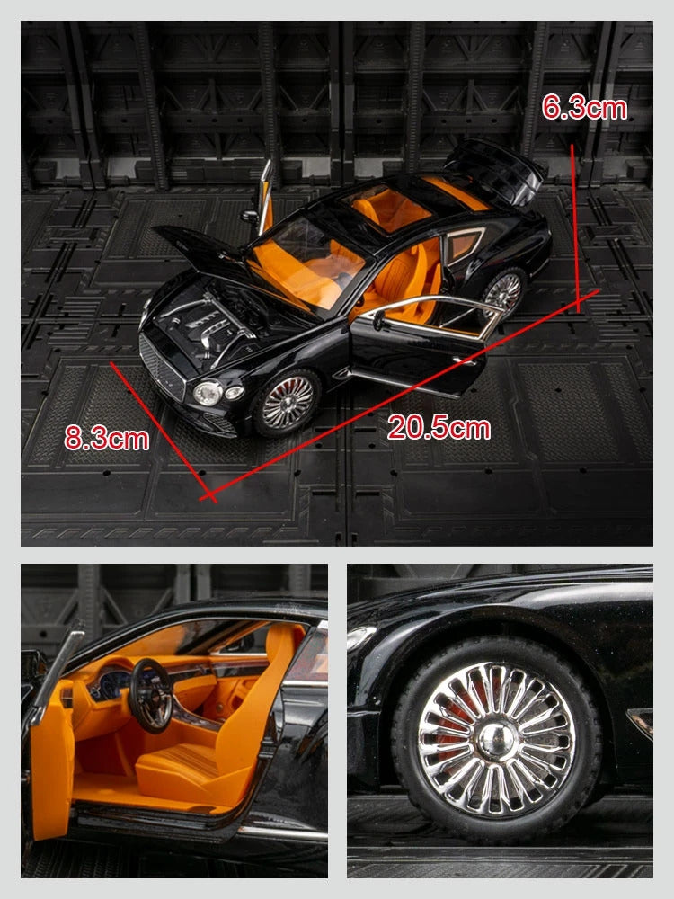 1:24 Bentley Continental GT Alloy Car Model Diecasts Toy Simulation Metal Car Model Sound Light Collection kids Toy Gift