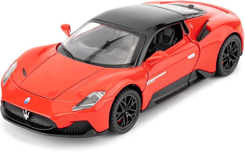 1/32 Maserati MC20 Alloy Model car, Model Toy with Pull Back Function, Toy car That Makes Sound and Bright Light, Model Toy for Collection, Gift for Kids (White)