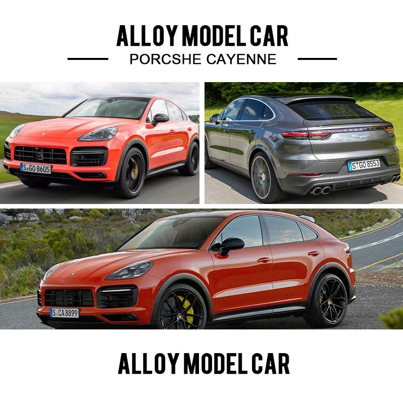 1:24 Porsche Cayenne S Turbo SUV Alloy Car Model Diecasts Metal Toy Car Model Simulation Sound Light Collection Kids Gift F384
