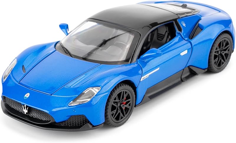 1/32 Maserati MC20 Alloy Model car, Model Toy with Pull Back Function, Toy car That Makes Sound and Bright Light, Model Toy for Collection, Gift for Kids (White)