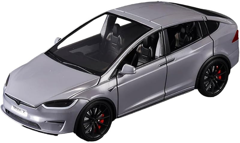 1/24 Model Y Toy Cars Alloy Diecast Model Car, Pull Back Model Y Model Car with Light, Big Model Y Diecast Car Model Toy Suitable for Kids Adults Birthday Gift (White)