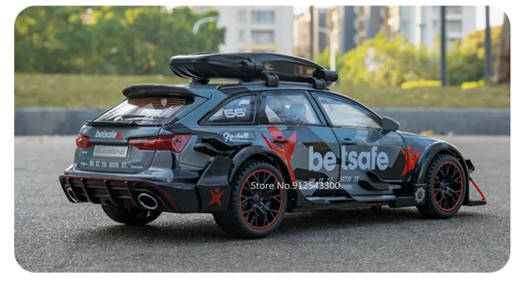1/24 Audi RS6 Modified Vehicles Car Model Toys Alloy Diecast  With Pull Back Light & Sound Model Cars Boys Gifts For Children