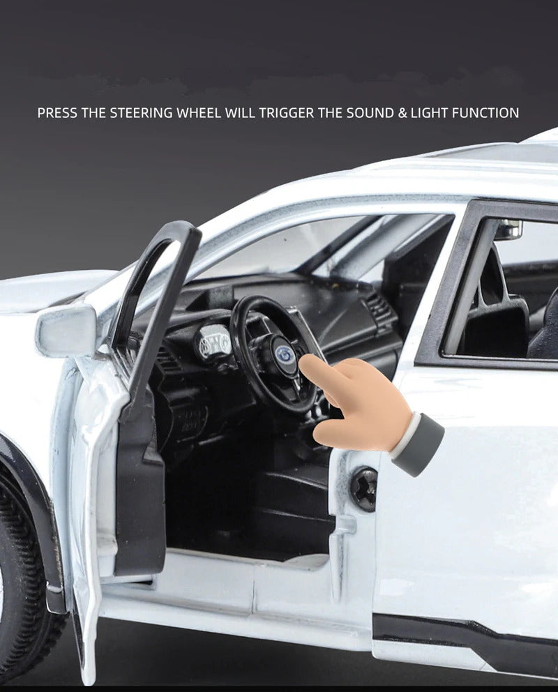 1/30 Subaru Forester SUV Alloy Car Model Diecast Metal Off-road Vehicles Car Model Simulation Sound and Light Childrens Toy Gift