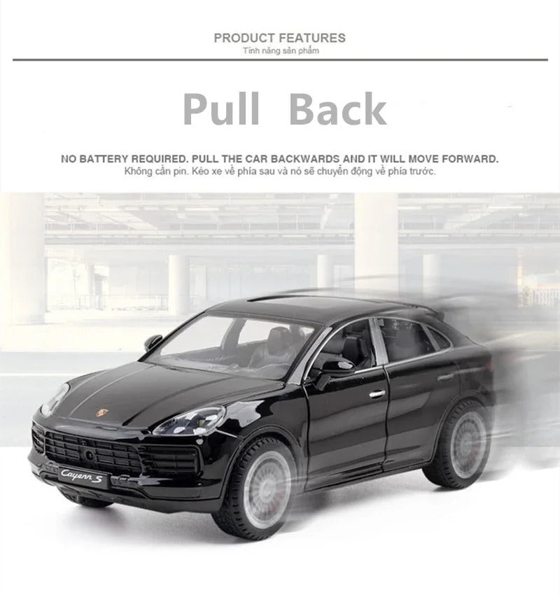 1:24 Porsche Cayenne S Turbo SUV Alloy Car Model Diecasts Metal Toy Car Model Simulation Sound Light Collection Kids Gift F384