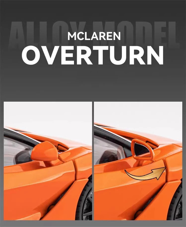 Mclaren 720s 1:24 Super Sportcar Sound & Light Miniatures Alloy Diecast Model Car Presents For Boyfriend Toys For Kid Gift Metal