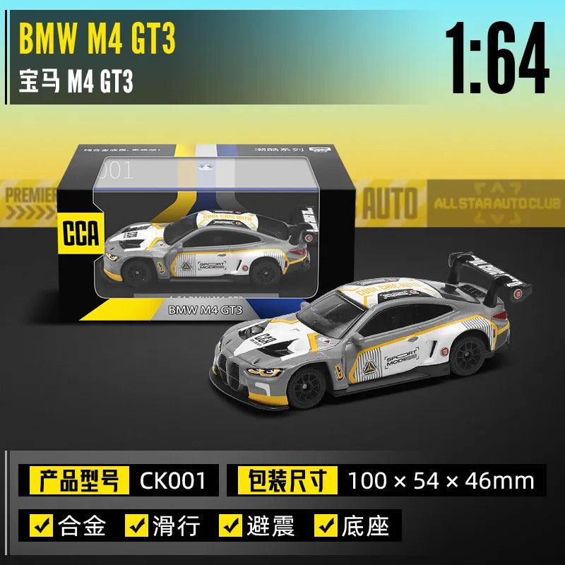 1:64 BMW M4 GT3 Beetle Alloy Sports Car Model Diecasts Metal Track Racing Vehicles Car Model Simulation Collection kids Toy Gift