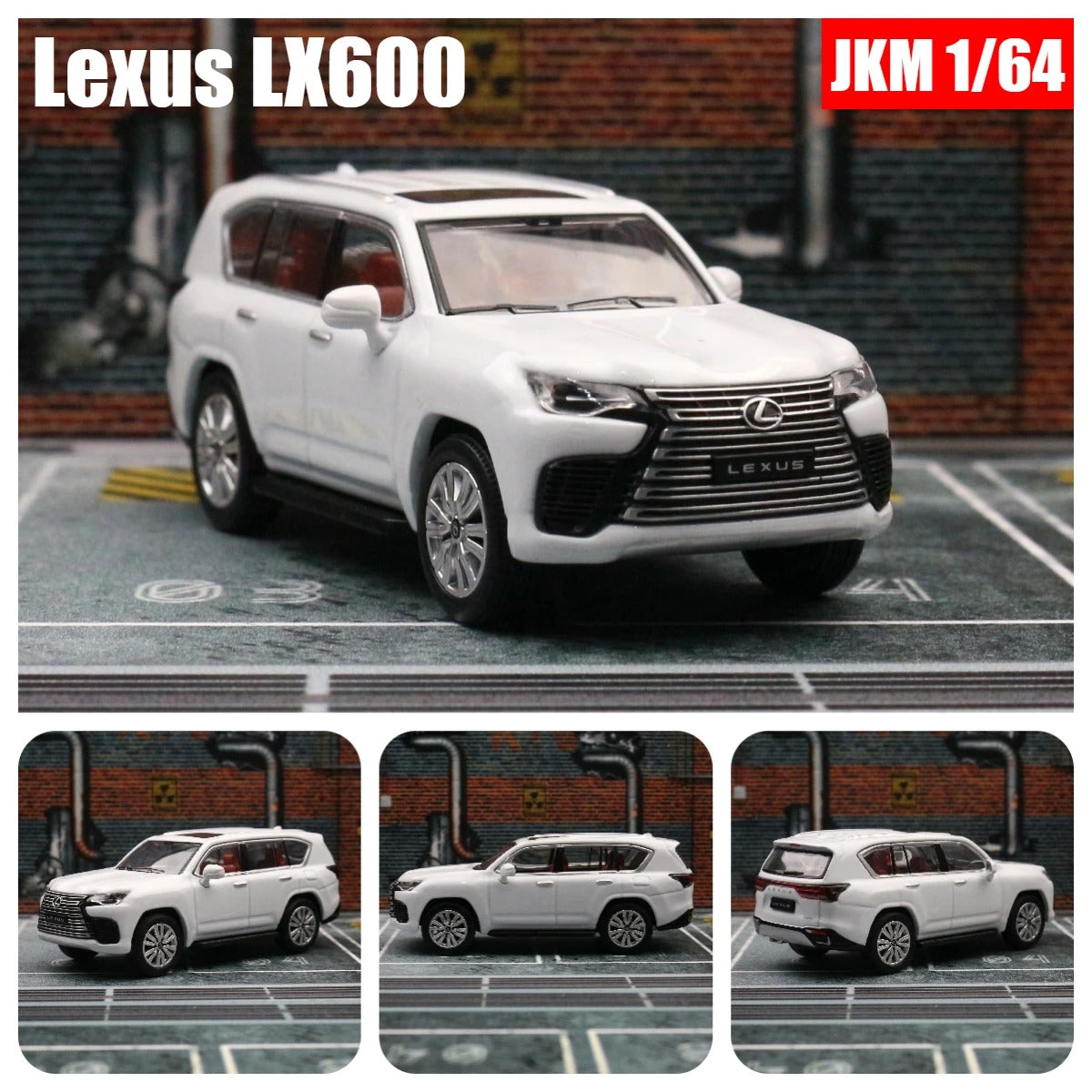 1:64 Lexus LX570 Miniature Model JKM 1/64 Premium SUV Toy Car Vehicle Free Wheels Diecast Zinc Alloy Metal Collection Gift
